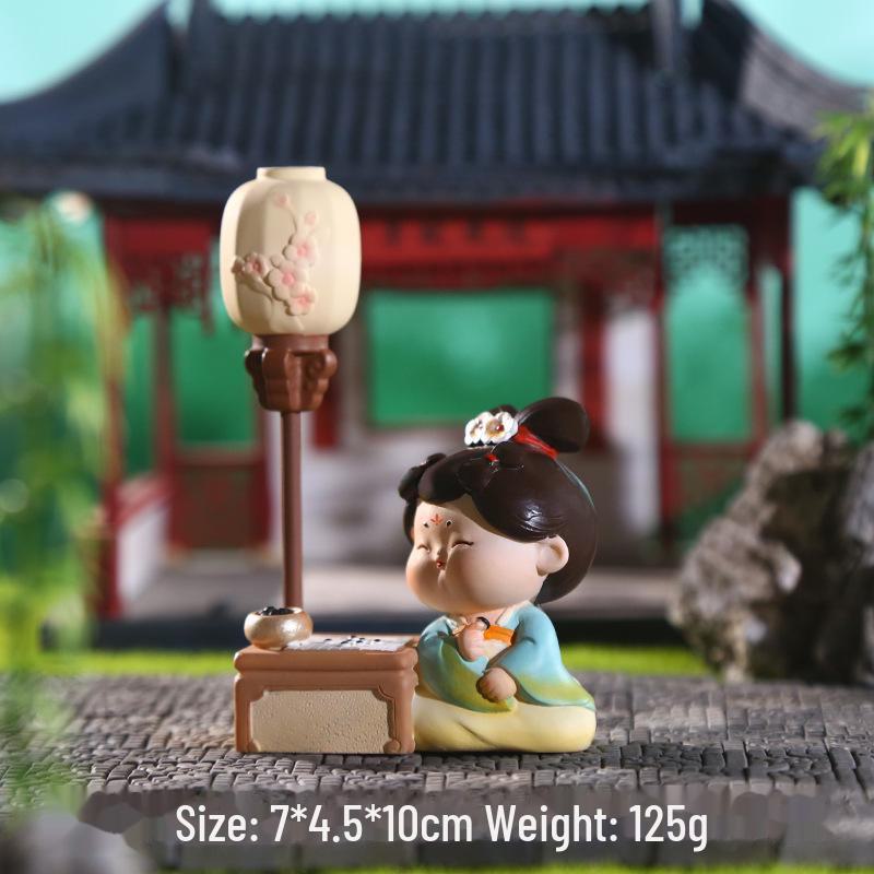 Креативный держатель для телефона в стиле династии Тан: Изысканный орнамент из смолы