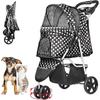 Коляска для маленьких собак, портативная легкая коляска для кошек, складная коляска для щенков с корзиной для хранения и подстаканником