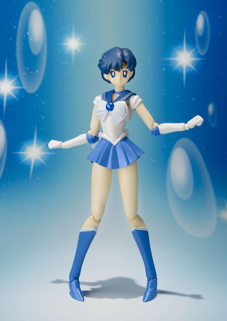 TAMASHII NATIONS Sailor Moon Sailor Mercury 140 мм окрашенная подвижная фигурка SHFiguarts приблизительно. ПВХ и АБС