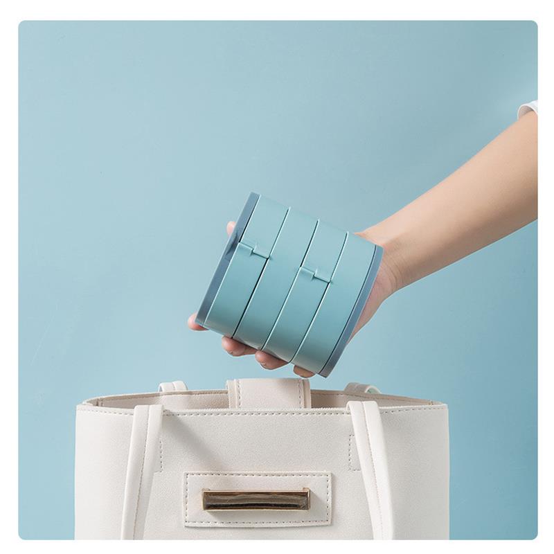 Подставка-держатель Дисплей Лоток Коробка для хранения Многослойная вращающаяся пластиковая подставка Коробка для сережек и колец Косметика