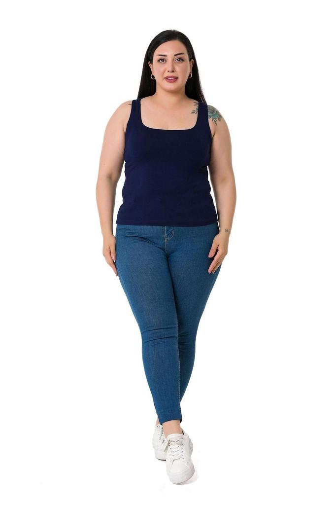 Women's Style Big Size Body Plus Size Strappy Half Lined Viscose Mink Body