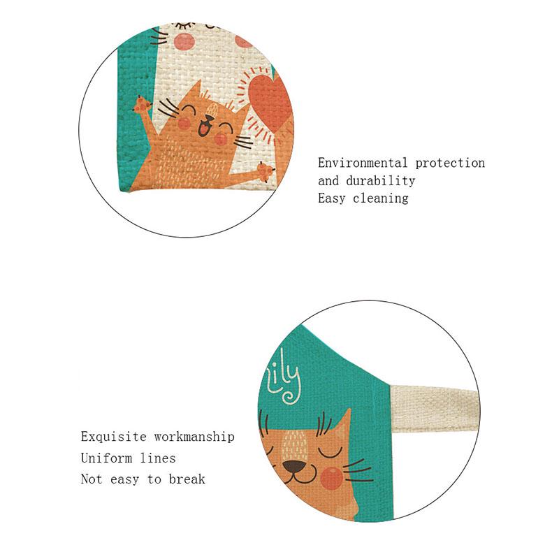 Симпатичные кошки женские персонажи водонепроницаемые кухонные нагрудники для уборки ресторана шеф-повара хлопковые льняные фартуки для приготовления пищи