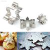 5pcs/set DIY Decorative Tools Fondant Stainless Steel Cookie Cutter Mold Snowflake Biscuit