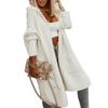 Autumn and Winter Women's Sweater Cardigan Lapel Hooded Long Letter Loose No Buttons Knit Cardigan