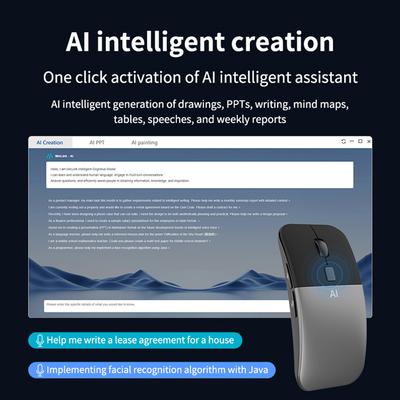 Беспроводная мышь Voice Transalate AI Mouse с преобразованием речи в текст на 116 языков и переводом на 226 языков