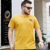 Летняя мужская футболка с коротким рукавом, большая мужская дышащая спортивная футболка с половиной рукава