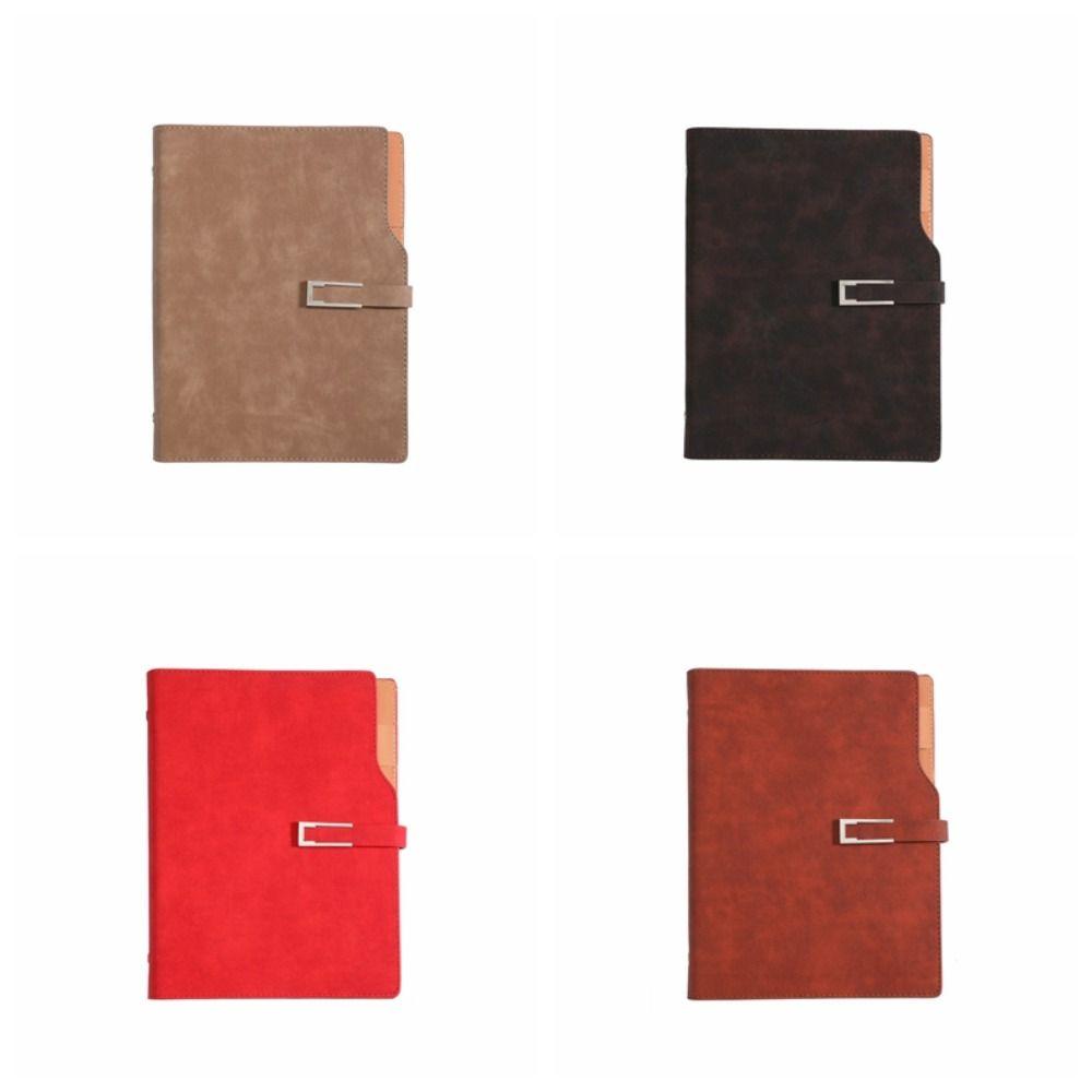 PU Leather A5 Notebook Retro Meeting Minutes Book Fashion Memo Book  Girls