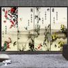 Пленка для окон в китайском стиле с изображением цветущей сливы, орхидеи, бамбука, хризантемы, культура конфиденциальности, статическая наклейка на стекло