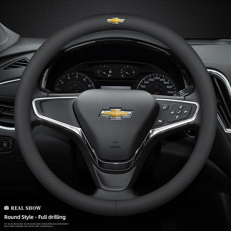 38см Наппа Кожа Антискользящая Чехол на Руль Автомобиля Для Chevrolet Spark Captiva Cruze Malibu Equinox Trax Camaro Blazer