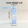 1PC Lace Texture White Heart Print 750ml Color Plastic Sports Water Bottle Leakproof Flip Straw Lid Suitable for Sports Office Home Use