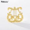 Fashion Classical Elegant Harp Brooch Romantic Luxury Music Art Creative Brooch Pins for Women Jewelry Gifts PD1269