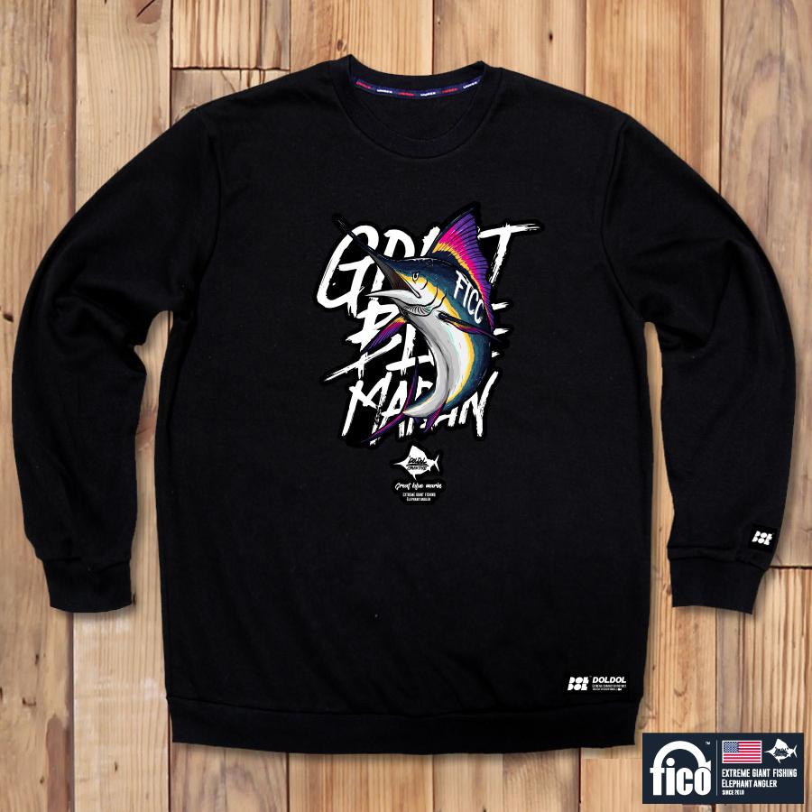 DOLDOL Fico-Mtm-08 Extreme Fishing Pico Character Graphic Sweatshirt Long Sleeve