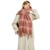 Autumn and Winter High-end Simple Scarf Women's Color Plaid Thickened Scarf Warm Fashion Scarf Versatile Shawl