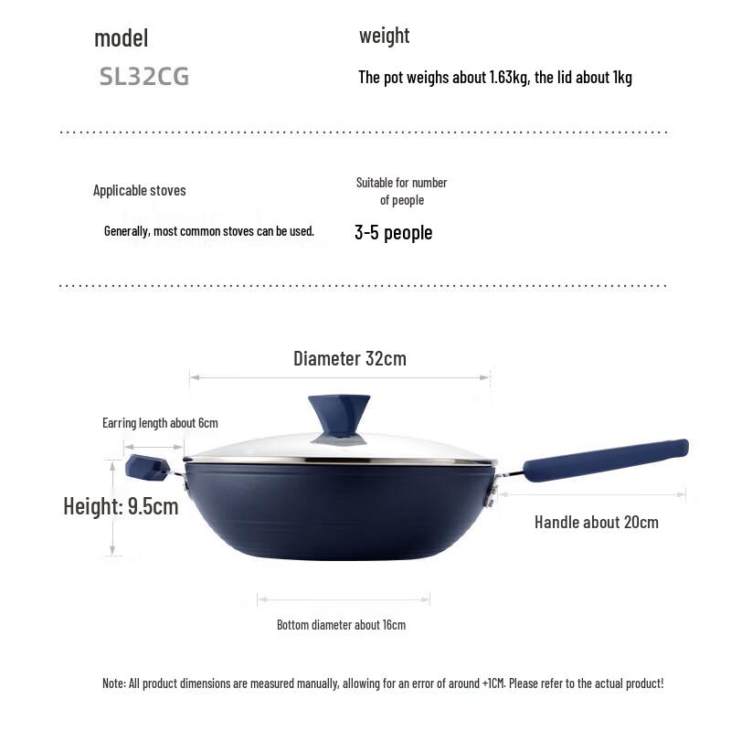 COOKER KING Valley Deep Blue Low Smoke Wok