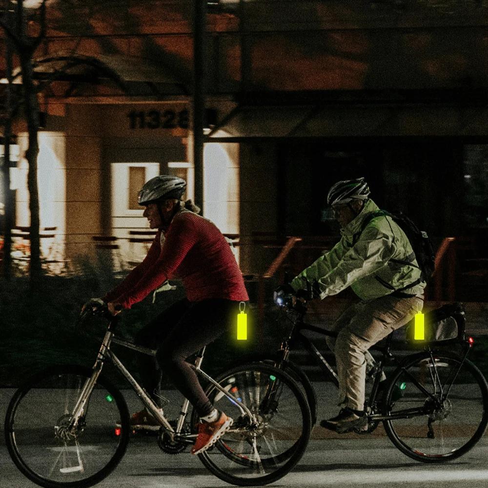 Xiaomi 3/10PCS Reflective Rectangular Strip Reflective Pendant Nighttime Outdoor Key Chain Bike Hanging Decorations