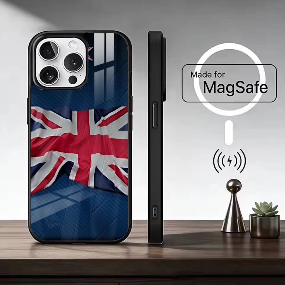Англия F-Флаг Поддержка фанатов Чехол для телефона для футбола Для iPhone17,16,15,14,13,12,11 Plus,Pro Max, Новая магнитная беспроводная зарядка