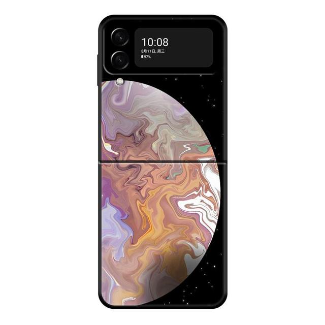 Чехол для телефона Galaxy Celestial Body Love для Samsung Galaxy Z Flip 4 Z Flip3 5g, твердый чехол-книжка для Galaxy Z