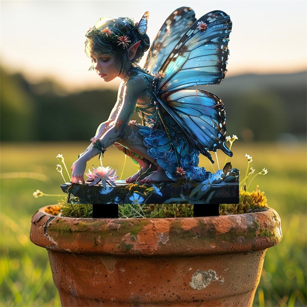 Цветочный горшок садовый колышек украшение, 2D акриловый садовый грунт вставки горшки аксессуары большие горшечные растения фигурки ручной работы осенний декор для дома и сада