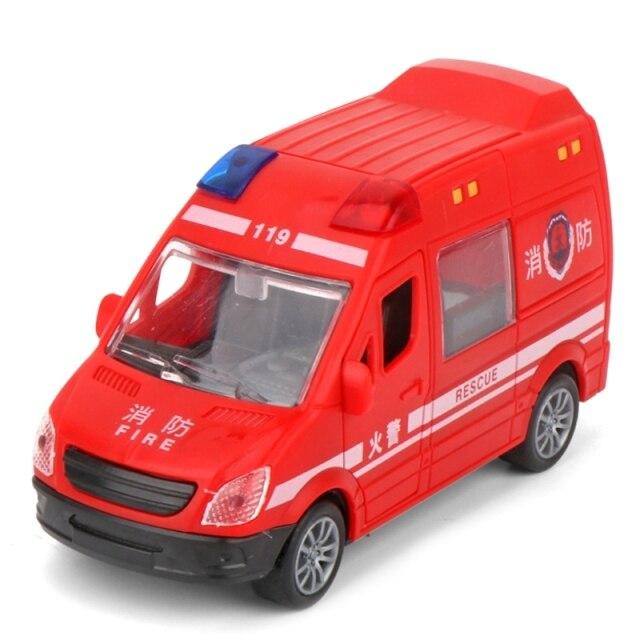 Little Toy Toy Inertia Car Boy Toy Firefighting Ambulance Car Model