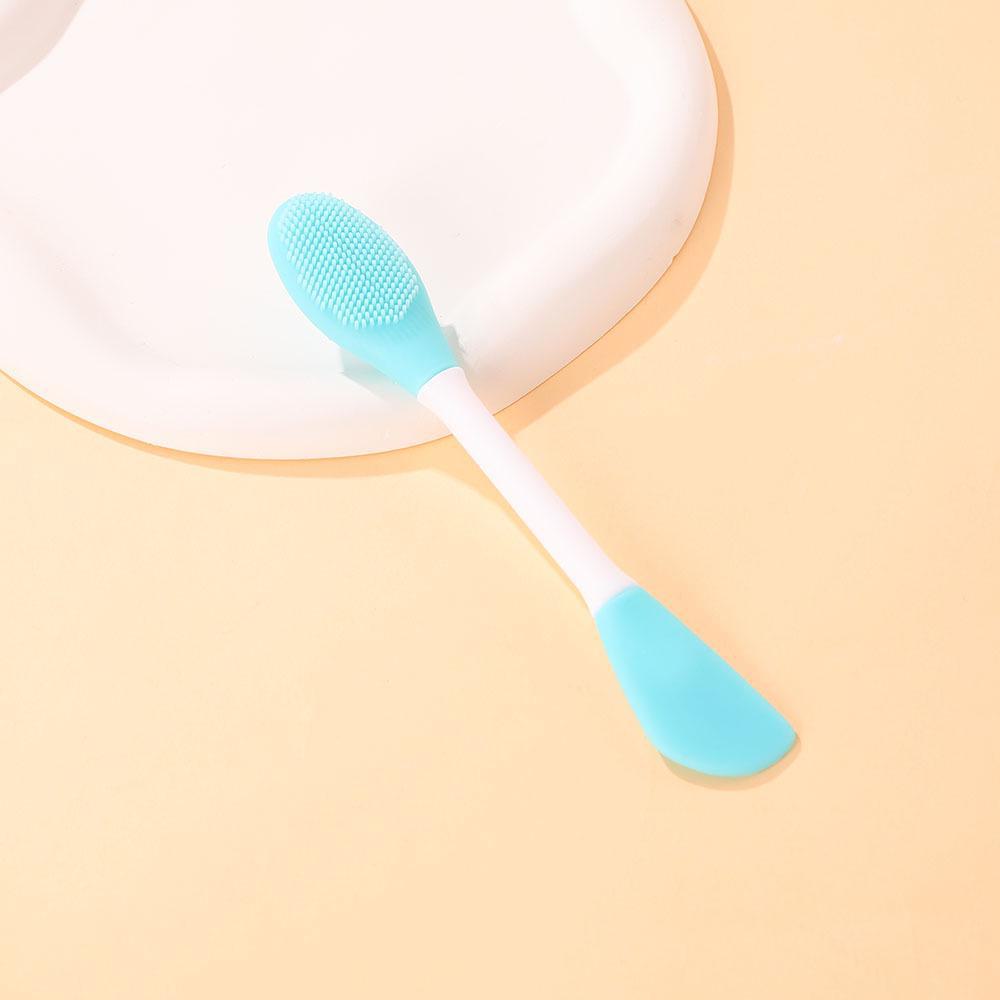 Двусторонняя силиконовая щеточка для лица для очищения, массажа, нанесения масок, подводки для глаз и многого другого
