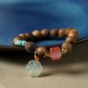 Hainan Qinan Buddhist , Yanyuan Agate Fortune Bead Bracelet, Xiuyu Root Pendant