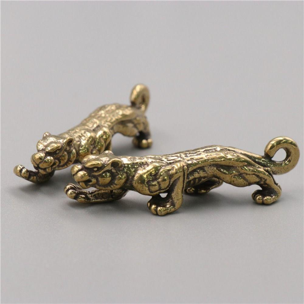 Металлические латунные подвески Тигры Брелок DIY Подвески Фигурки животных Тигр Брелки Автомобильные брелоки