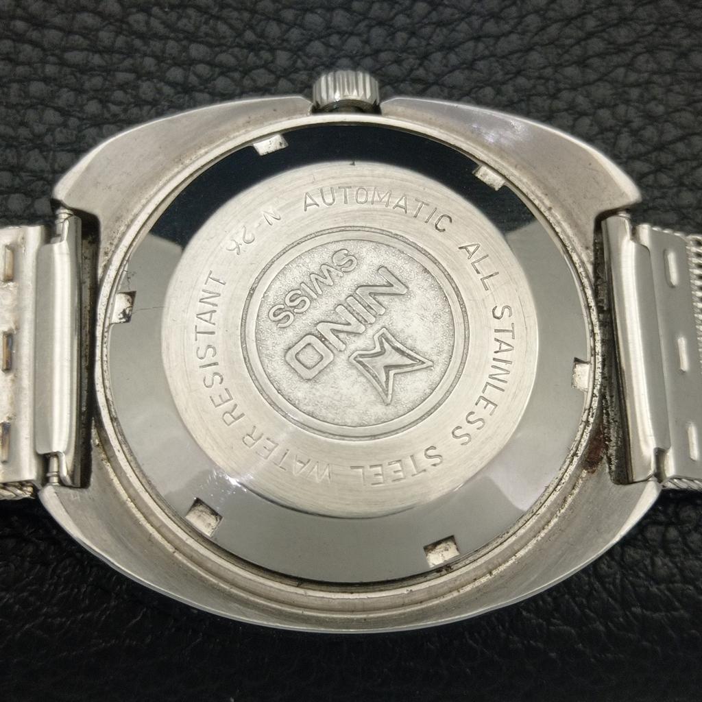 ВИНТАЖНЫЕ NINO АВТОМАТИЧЕСКИЕ 2066 ШВЕЙЦАРСКИЕ МУЖСКИЕ ЧАСЫ ЦВЕТА МОРСКОЙ ВОЛНЫ a703032-1