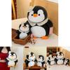 Adorable Gray Plush Penguin Doll Soft Toy Ideal For Kids Sleep And Comforting Gift