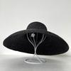 French retro elegant dome basin straw top hat women's spring and summer sun protection sunshade concave beach straw hat