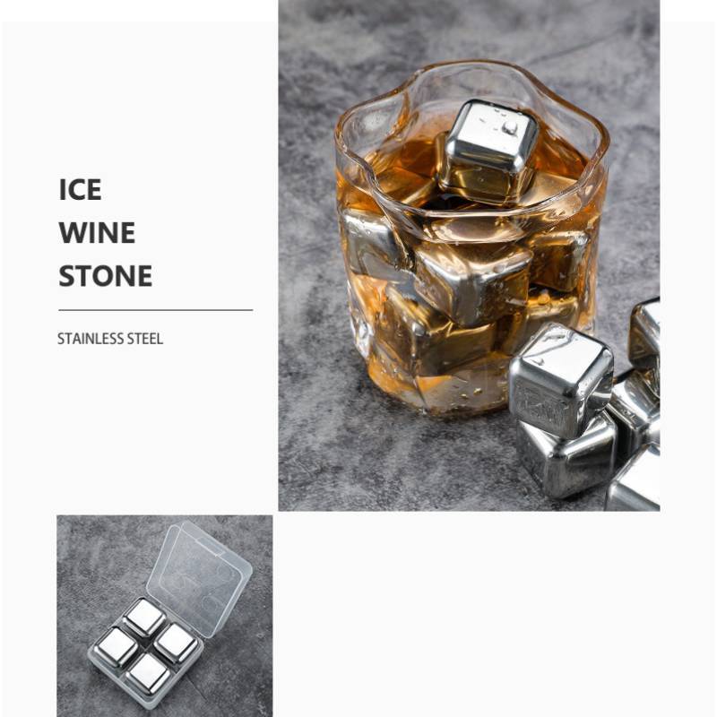 Modern Stainless Steel Whiskey Ice Balls With Freezeresistant Box For Bar Decor
