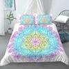 Bohemian Duvet Cover Set Mandala Polyester Comforter Cover Boho Style Flower Bed Set Cover King Queen Size for Kids Bedding Set