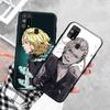 Black Case for Xiaomi Redmi 13C Note 9 iPhone XR 7 8 14 15 11 12 13 X XS Pro Max Samsung A25 S23 S24 FE Ultra Plus Tokyo Revengers Ken Ryuguji Mikey