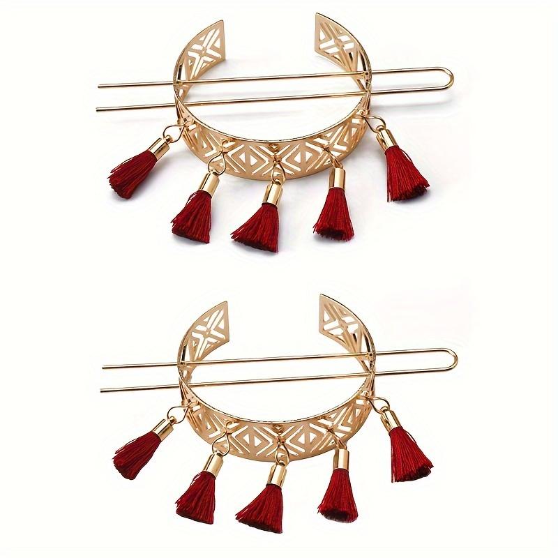 [Retro Tassel] Floral Hollow Retro Tassel Hairpins | Hair Accessories
