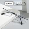 Ladies Sqaure Frameless Myopia Glasses with Diopter Ultralight Anti Blue Light Near Sight Eyeglasses Prescription 0 -1.0 To -4.0