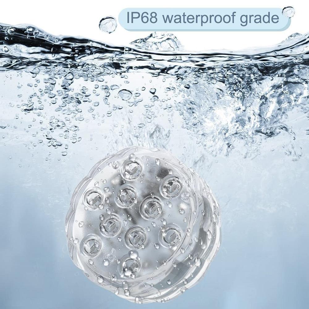 10 светодиодов светодиодный подводный светильник подводный ночник с пультом дистанционного управления на батарейках садовый бассейн светильник для свадьбы