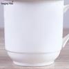 Yongjing Yitao Pure White Ceramic Lidded Mug
