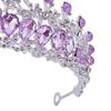 Women Wedding Crown Zinc Alloy Exquisite Rhinestone Bride Crown Hair Accessories for Prom Costume