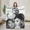 Плед Ariana Grande Melody Unveiled Пушистый Потрясающий Теплый Плед для Украшения Постельного Белья,