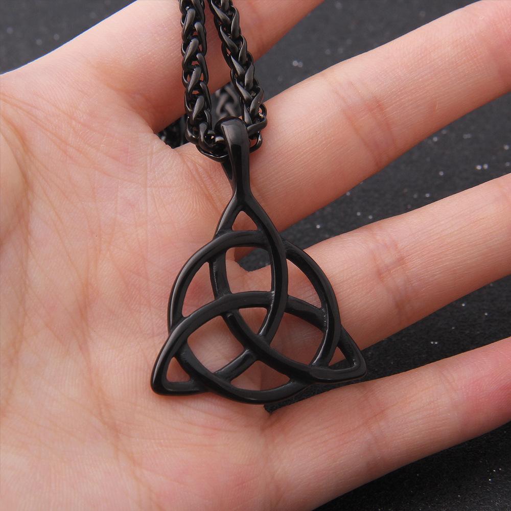 Подвески с кельтским узлом, подвески с тройным узлом викингов для мужчин, повседневные мужские украшения из нержавеющей стали