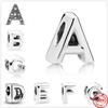 New S925 Silver 26 Letter A-Z Charm Fine Beads Fit Original Charms Silver S925 Bracelet Accessories DIY Jewelry For Women