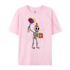 Celebrate Festive Skeleton Cotton Graphic Tees Tshirts Unisex Tshirt for Unisex Printed Graphic T Shirts Large Size Illustration