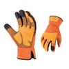 Garden Synthetic for Weeding and Other Work [Vgo...] Men's Gloves, Leather, Thorn-Resistant, Medium-Thin, (L, Orange, SL7475-ML)