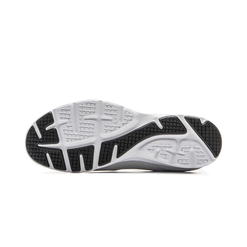 Li Ning Удобные Модные Универсальные Амортизирующие Нескользящие Износостойкие Низкие Повседневные Кроссовки для Бега Мужские кроссовки Светло-серый ARSV073-2