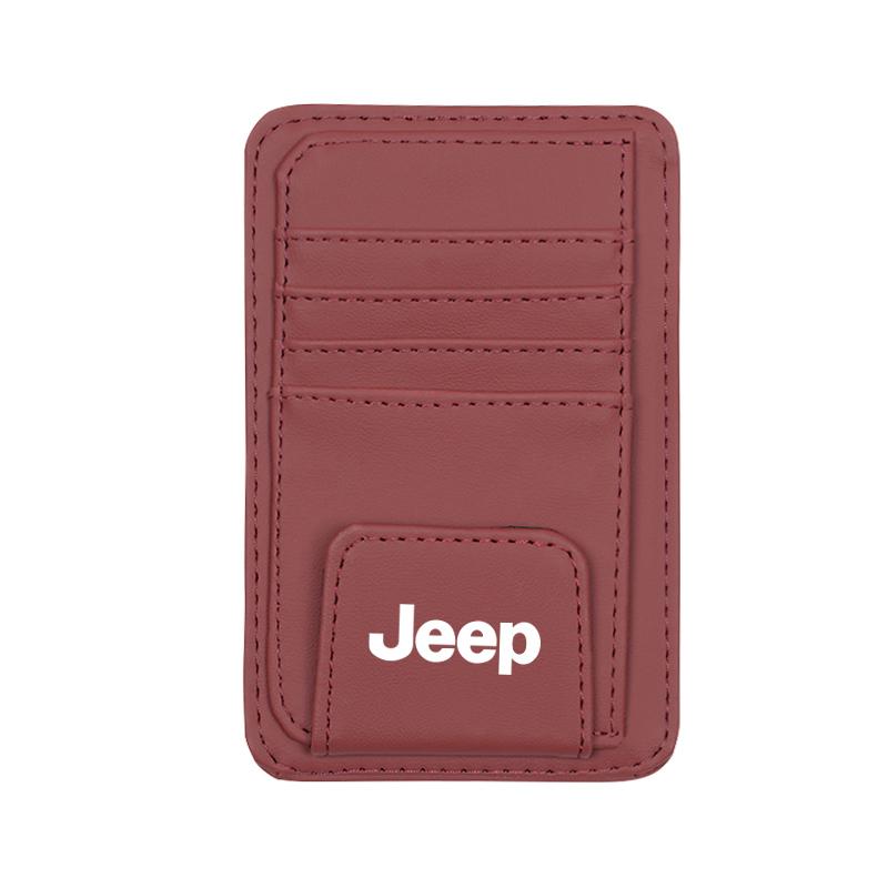 Sun Visor Card Bag Storage Clip Glasses Storage Accessories For Jeep Wrangler Rubicon Renegade Compass Grand Cherokee Patriot JK ALR1