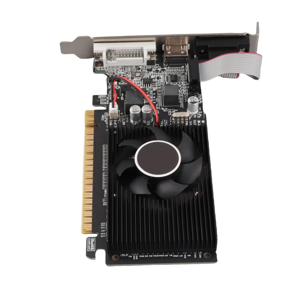 Графическая карта GT210 1 ГБ DDR3 с вентилятором, поддержка 64 бит, VGA, DVI, HD Multimedia Interface, DirectX10.1, Графическая карта для ПК