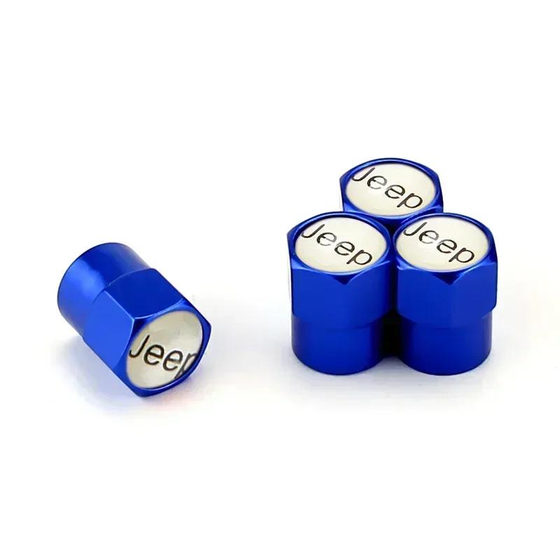 For Jeep Alloy Dust-Proof Car Wheel Valve Stem Caps for Jeep Grand Cherokee Commander Wrangler Jk TJ JL Liberty Patriot Compa