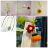 Floral Design Crochet Curtain Tie Back Wool Woven Rearview Mirror Pendant  Teachers Gift