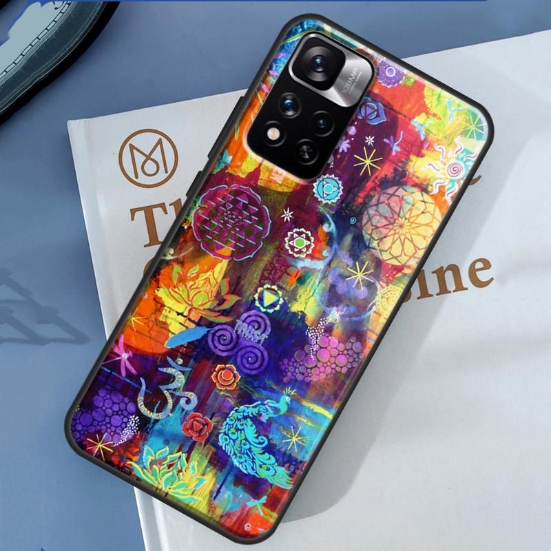 Чехол для йоги с мандалой и чакрами для Xiaomi Redmi Note 13 12 11 9 10 14 Pro 9S 10S 11S 12S Redmi 14C 10C 12C 13C