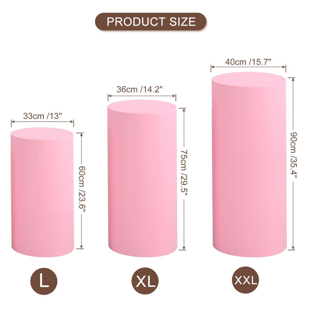 3/5 шт. Чехол для плинтуса, эластичный чехол для пьедестала, колонны, цилиндра, цилиндрические чехлы из спандекса для подставки для украшения на день рождения, свадьбу