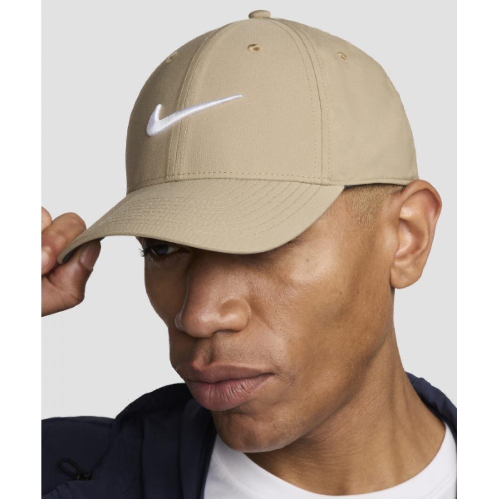 Nike Кепка Dry Fit Club Structure Swoosh цвета хаки и белого Fb5625 247